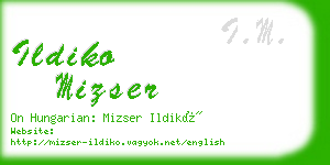 ildiko mizser business card